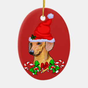 Dachshund Lovers Christmas Ceramic Tree Decoration