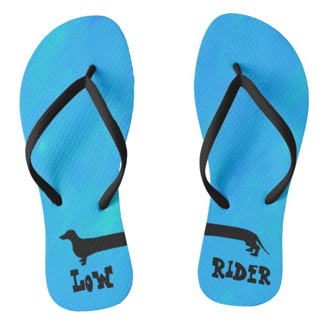 Dachshund Low Rider Flip Flops (Footbed)