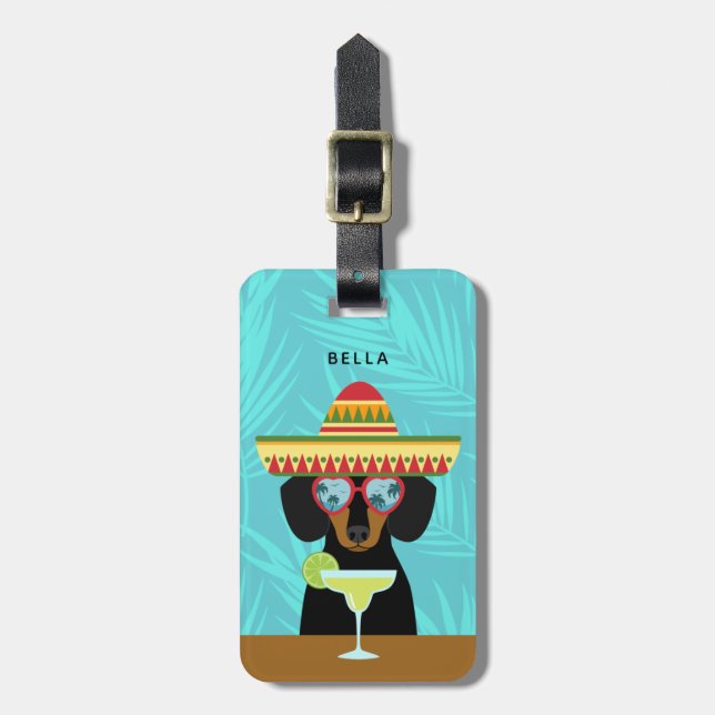 Dachshund Luggage Tags (Front Vertical)