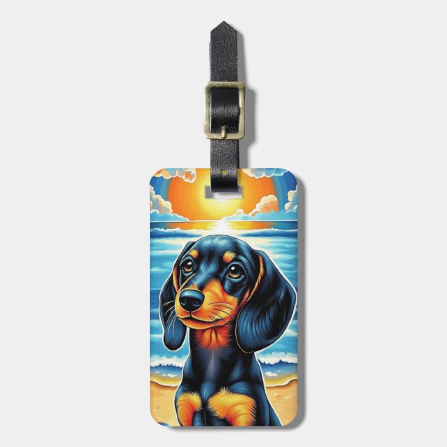 Dachshund Luggage Tags (Front Vertical)