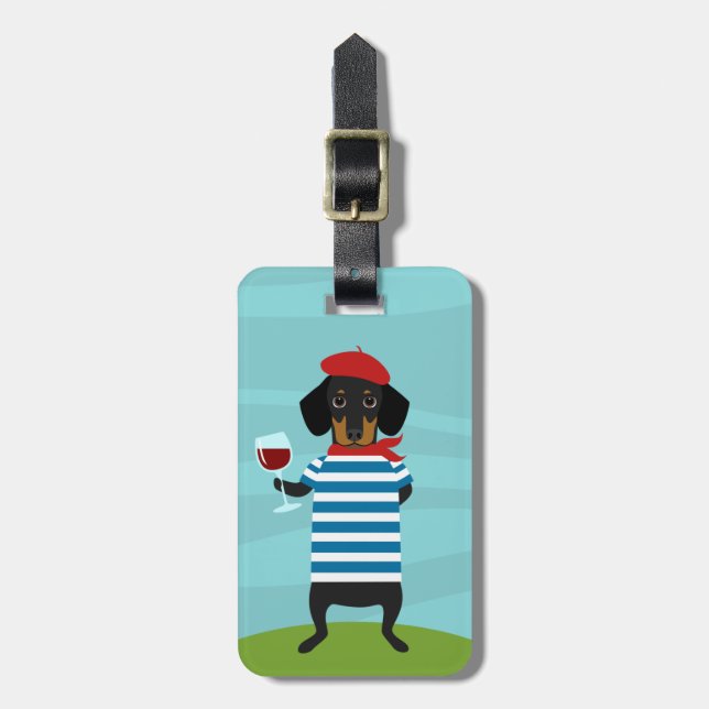 Dachshund Luggage Tags (Front Vertical)