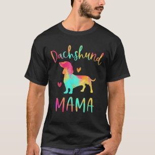 Dachshund Mama Colourful Dachshund Dog Mum T-Shirt