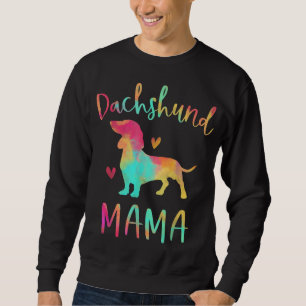 Dachshund Mama Colourful Doxie Gifts Dog Mum Sweatshirt
