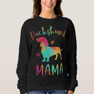 Dachshund Mama Colourful Doxie Gifts Dog Mum Sweatshirt