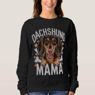 Dachshund Mama, Dog Owner Mum Women Girl 3 Sweatshirt