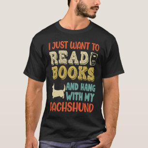 Dachshund Mama Ich Will Only Read Books Hanging Do T-Shirt