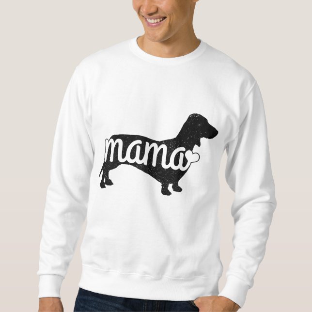 Dachshund Mama Wiener Dog Doxie Mum Funny Cute Gif Sweatshirt (Front)