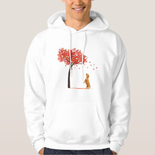 Dachshund Maple Tree Thanksgiving Day Cute Dog Dox Hoodie
