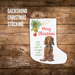 Dachshund Merry Christmas Stocking