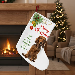 Dachshund Merry Christmas Stocking