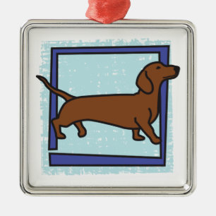 Dachshund Metal Tree Decoration