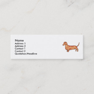 Dachshund Mini Business Card