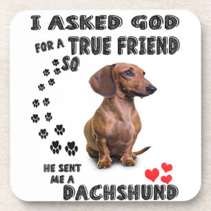Dachshund Miniature Gift, Sausage Dog, Weenie Wog, Coaster