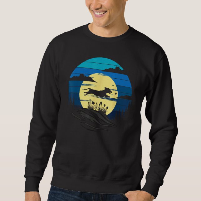 Dachshund Moon Doxie Weiner Wiener Dog Sweatshirt (Front)