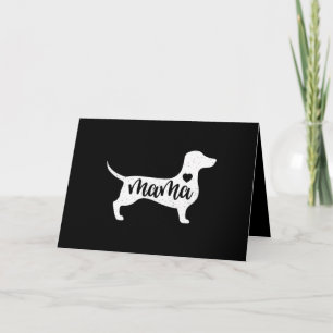 Dachshund Mors Day Mama Dog Mum Paw Lover Gift Card