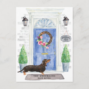 Dachshund Moving Announcement Postcard