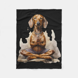 Dachshund Muay Thai Boxing Karate Kickboxing Marti Fleece Blanket