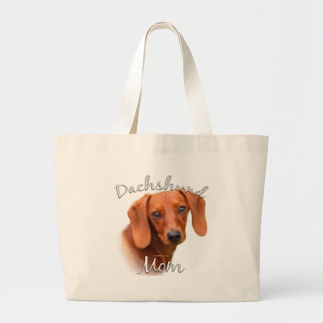 Dachshund Mum 2 Large Tote Bag (Front)