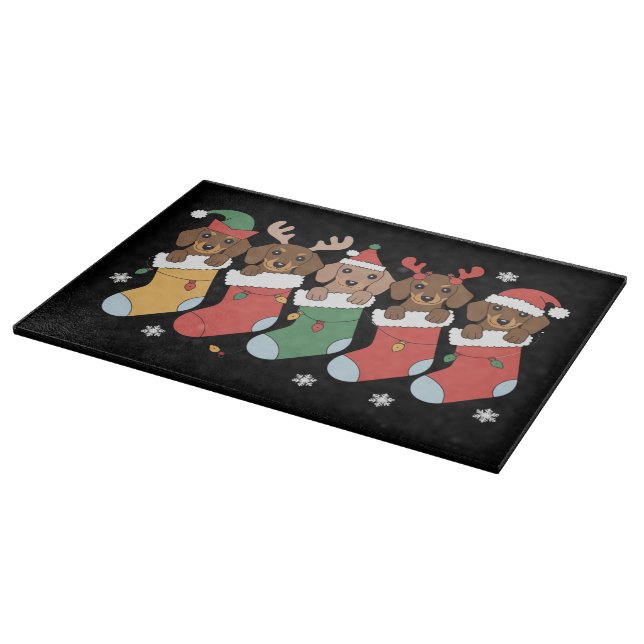 Dachshund Mum Christmas Dog Lover Gift New Year  Cutting Board (Corner)