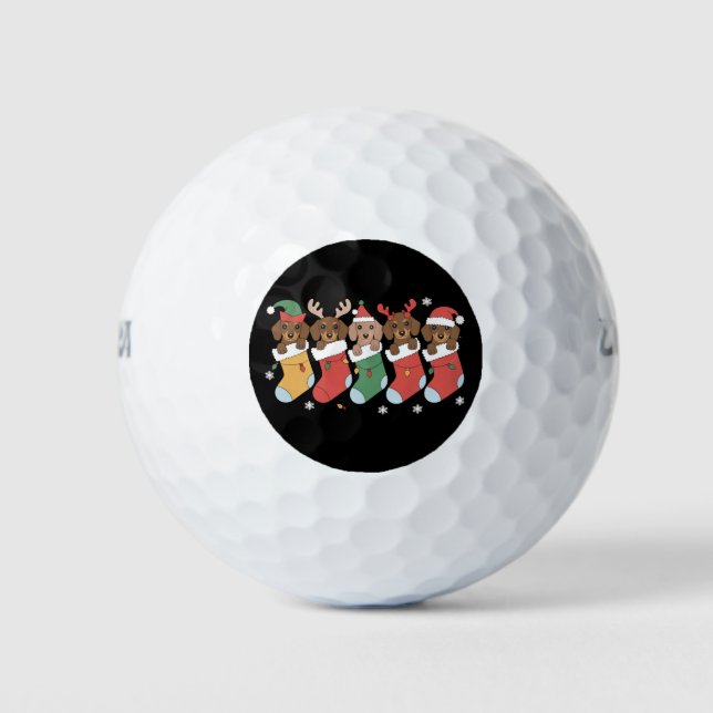 Dachshund Mum Christmas Dog Lover Gift New Year  Golf Balls (Front)