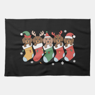 Dachshund Mum Christmas Dog Lover Gift New Year Tea Towel