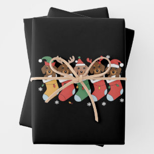 Dachshund Mum Christmas Dog Lover Gift New Year Wrapping Paper Sheet
