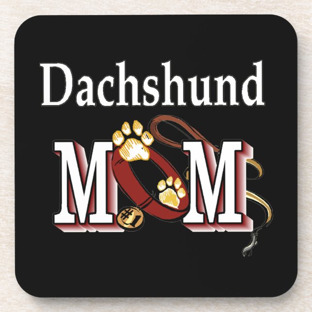Dachshund Mum Gifts Coaster (Front)