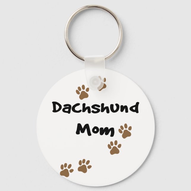 Dachshund Mum Key Ring (Front)
