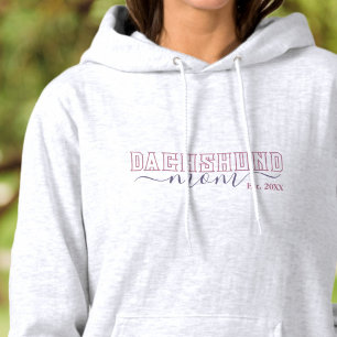 Dachshund Mum Varsity Script Established Hoodie