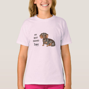 Dachshund My Best Friend Custom Pet Name T-Shirt