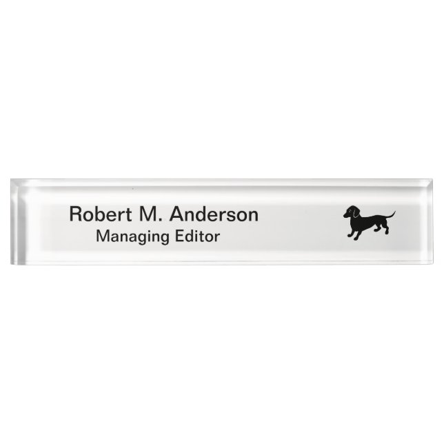 Dachshund Nameplate (Front)