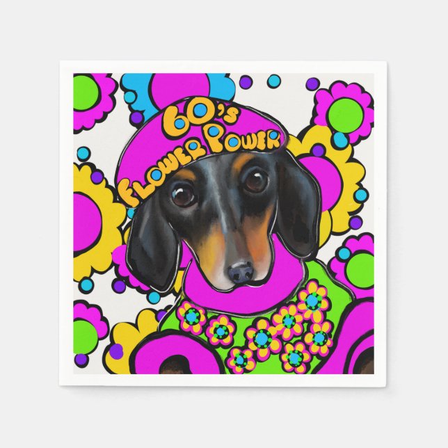 DACHSHUND  NAPKIN (Front)