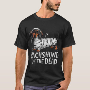 Dachshund Of Dead Halloween Mummy Dog T-Shirt