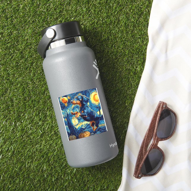 Dachshund of van gogh starry night halloween Funny (HydroFlask Insitu)