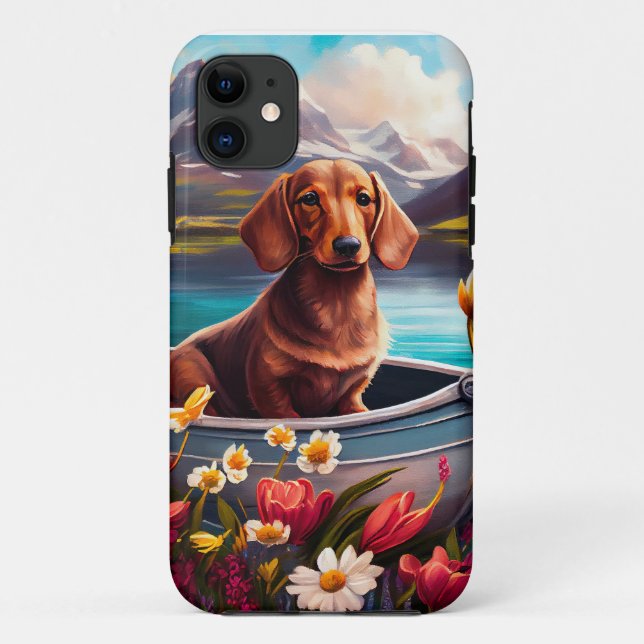 Dachshund on a Paddle: A Scenic Adventure Case-Mate iPhone Case (Back)