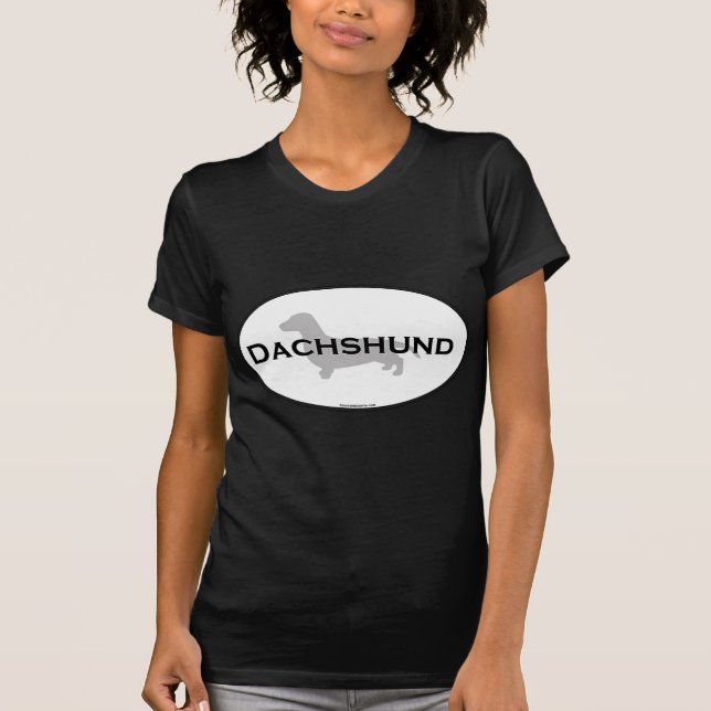 Dachshund Oval T-Shirt (Front)