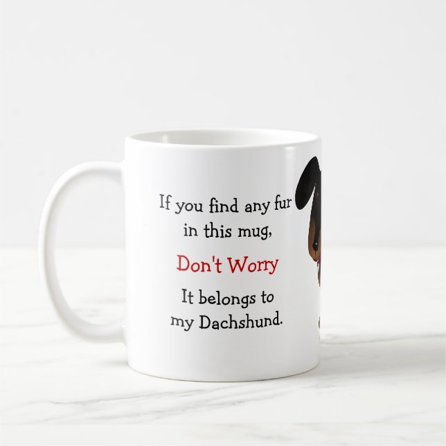 Dachshund Owner Humour Coffee Mug (Left)