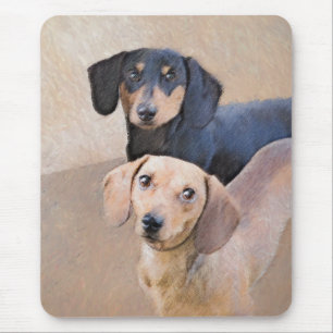 Dachshund Painting - Cute Original Dog Art Mouse Pad