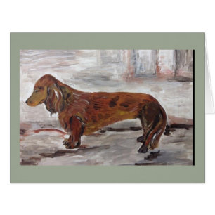 Dachshund Painting Greeting Card
