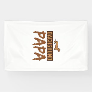 Dachshund Papa Vintage Engraving Dog Dad Design_1 Banner