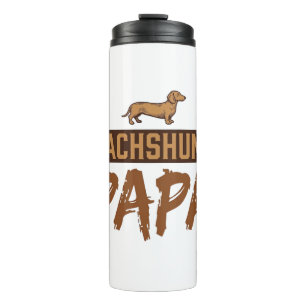 Dachshund Papa Vintage Engraving Dog Dad Design_1 Thermal Tumbler