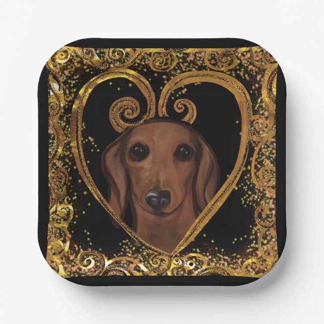 DACHSHUND   PAPER PLATE (Front)