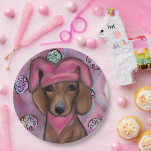 Dachshund          paper plate