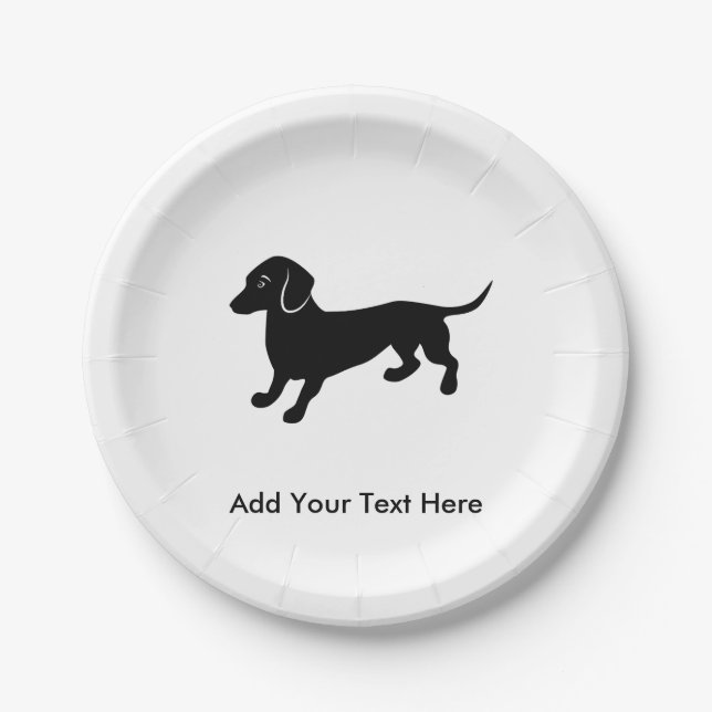 Dachshund Paper Plate (Front)