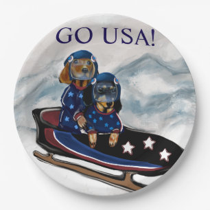 DACHSHUND  PAPER PLATE