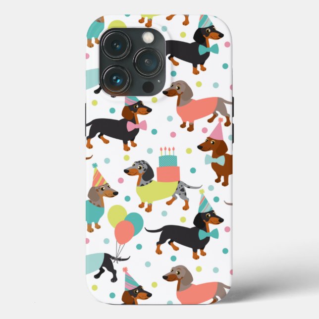 Dachshund Party Case-Mate iPhone Case (Back)