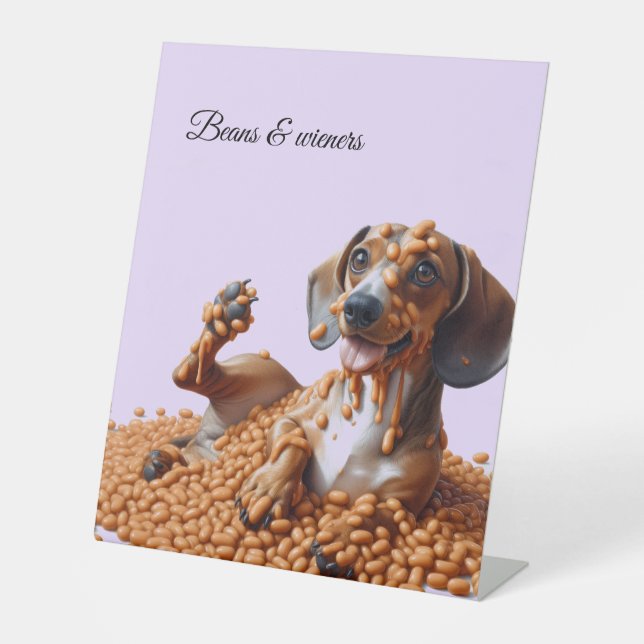 Dachshund Party Pedestal Sign (Front)