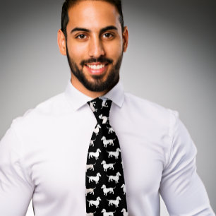 Dachshund Pattern Black Tie Doxie Dog