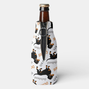 Dachshund Pattern Bottle Cooler