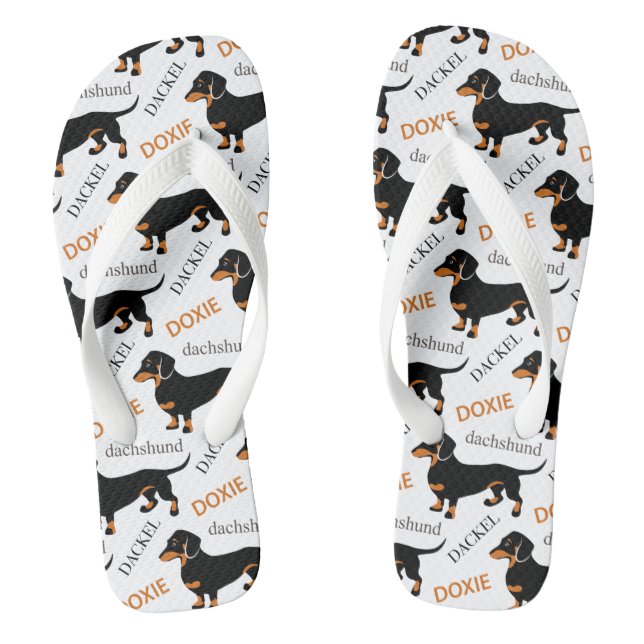 Dachshund Pattern Jandals (Footbed)